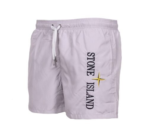 Stone Island Gray Designer Swim Shorts for Men
