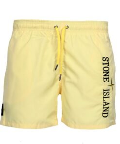 Stone Island Yellow Designer Swim Shorts