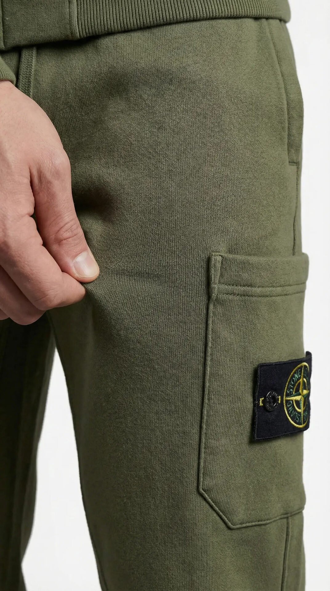 Stone Island Style Tracksuit Olive Green – Premium Men’s Hoodie Set | Slim Fit Designer Sportswear - Image 10