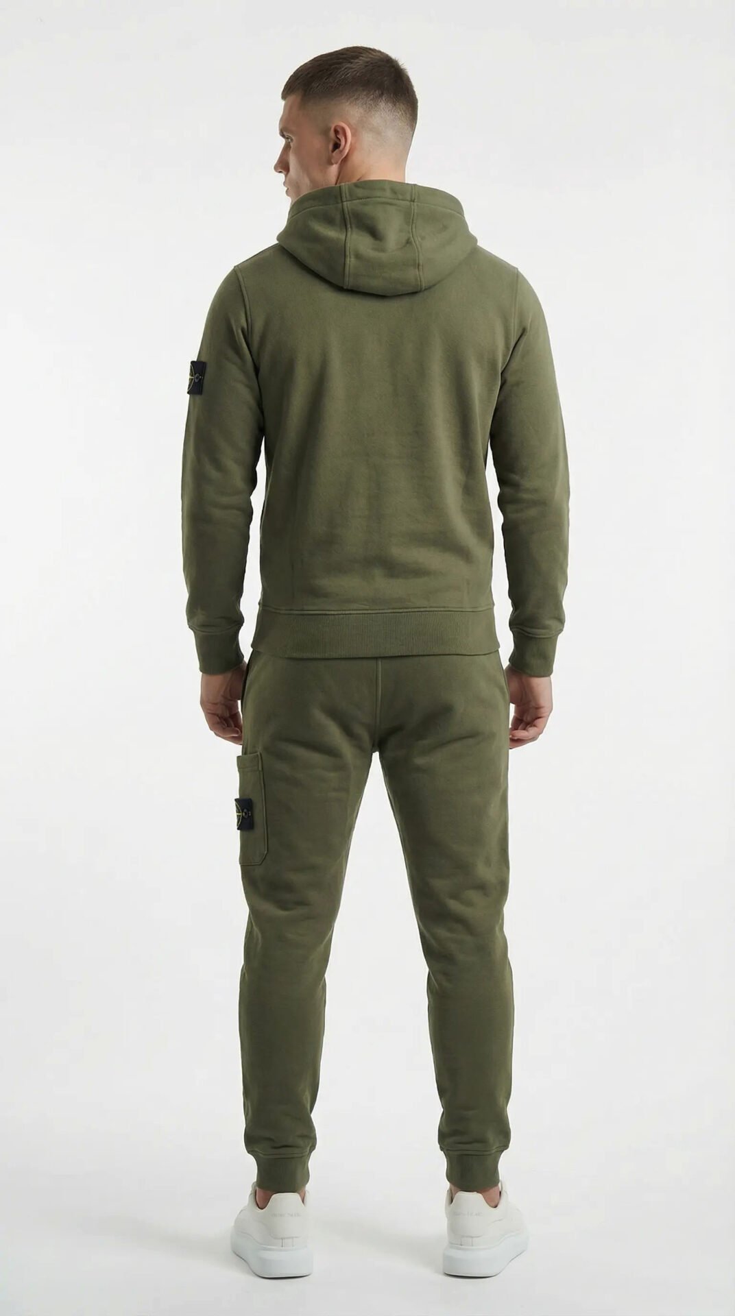 Stone Island Style Tracksuit Olive Green – Premium Men’s Hoodie Set | Slim Fit Designer Sportswear - Image 8