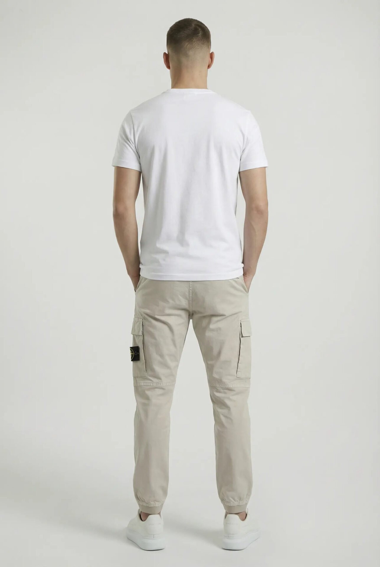 Stone Island T-Shirt Men White – Premium Cotton Slim Fit Streetwear Tee - Image 7