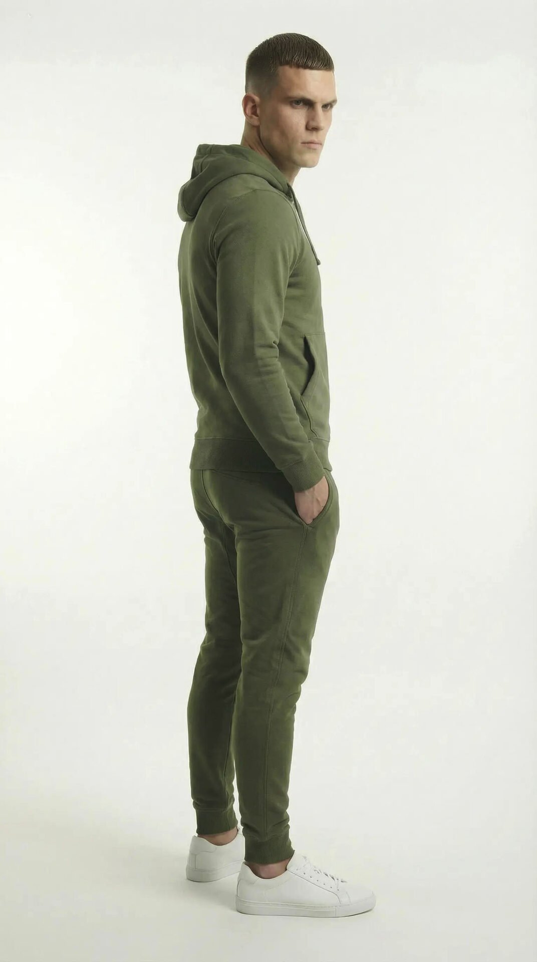 Stone Island Style Tracksuit Olive Green – Premium Men’s Hoodie Set | Slim Fit Designer Sportswear - Image 7