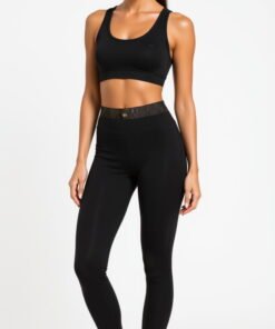 Alo Yoga Black High-Waist Performance Leggings – Luxury Sculpting Fit for Gym, Yoga & Street Style