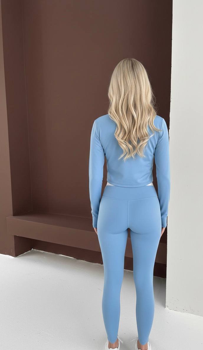 Alo Yoga Women’s Premium 3-Piece Activewear Set – Sports Bra, Leggings & Zip Jacket - Image 2