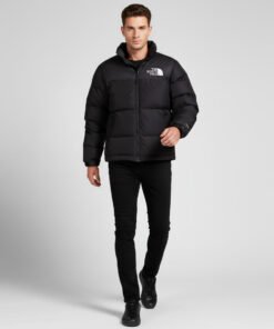 The North Face 700 Black Puffer Jacket – Men’s Winter Down Coat, Warm Streetwear TNF Jacket