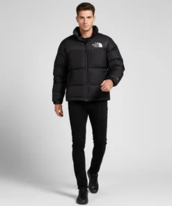 The North Face 700 Black Puffer Jacket – Men’s Winter Down Coat, Warm Streetwear TNF Jacket