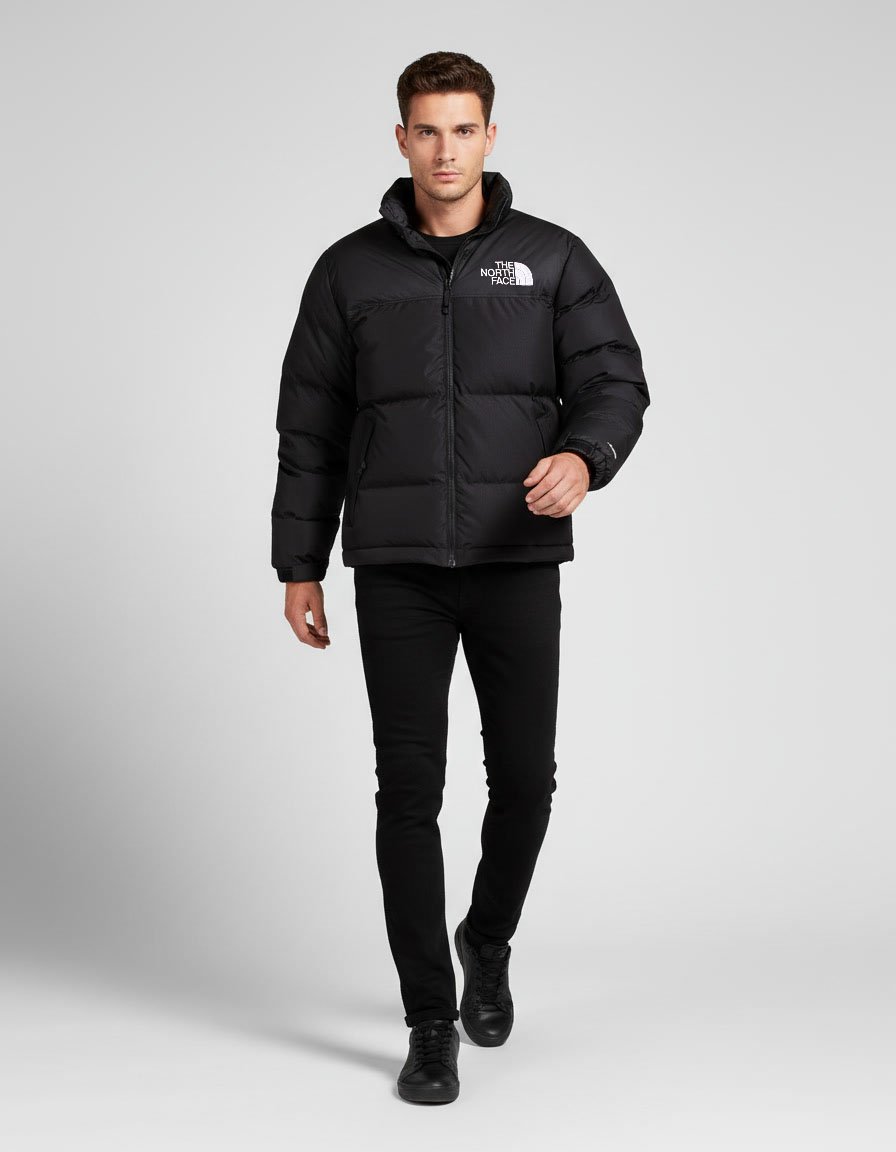 The North Face 700 Black Puffer Jacket β Menβs Winter Down Coat, Warm Streetwear TNF Jacket