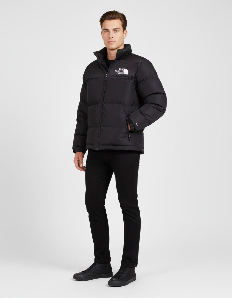The North Face 700 Black Puffer Jacket β Menβs Winter Down Coat, Warm Streetwear TNF Jacket - Image 7