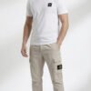 stone island cargo pants men beige front stone island cargo pants side pocket beige cargo pants men streetwear