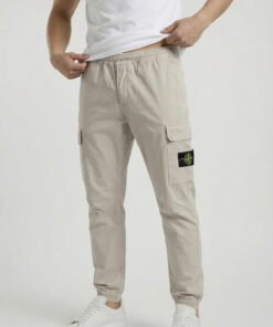 stone island cargo pants men beige front stone island cargo pants side pocket beige cargo pants men streetwear