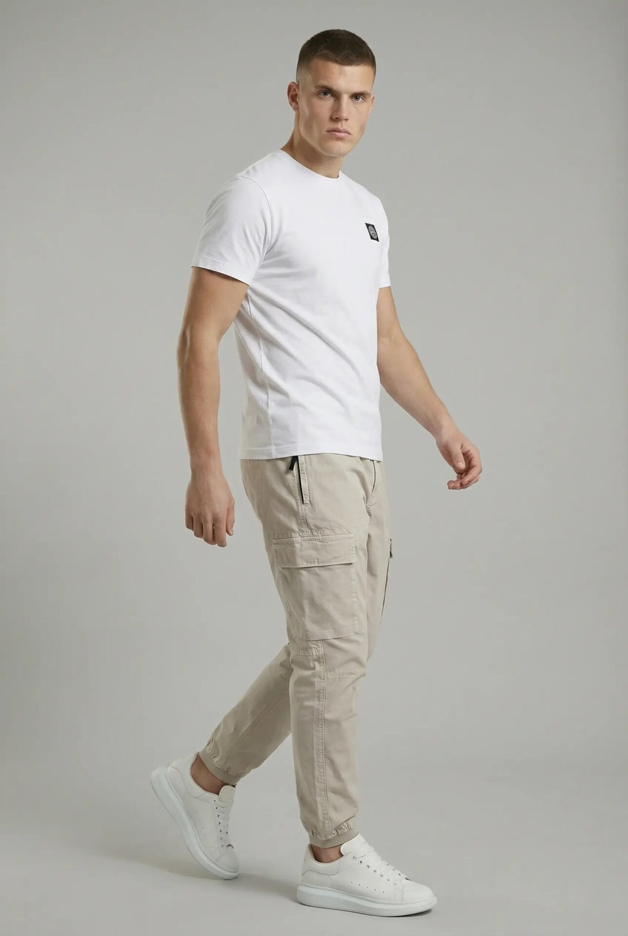 Stone Island Cargo Pants Men Beige – Premium Slim Fit Streetwear Trousers - Image 5